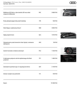 Audi S3 cena 195000 przebieg: 27400, rok produkcji 2022 z Mielec małe 277